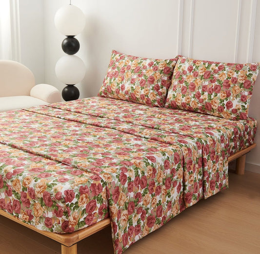 Rose Garden | Completo letto lenzuola in Microfibra di Poliestere